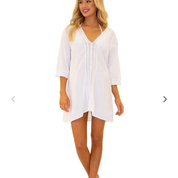 NEW Sea Spice women’s bathing suit white size XL coverup resort beach cr… - Picture 1 of 7